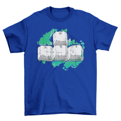 Hand-drawn gaming keyboard t-shirt